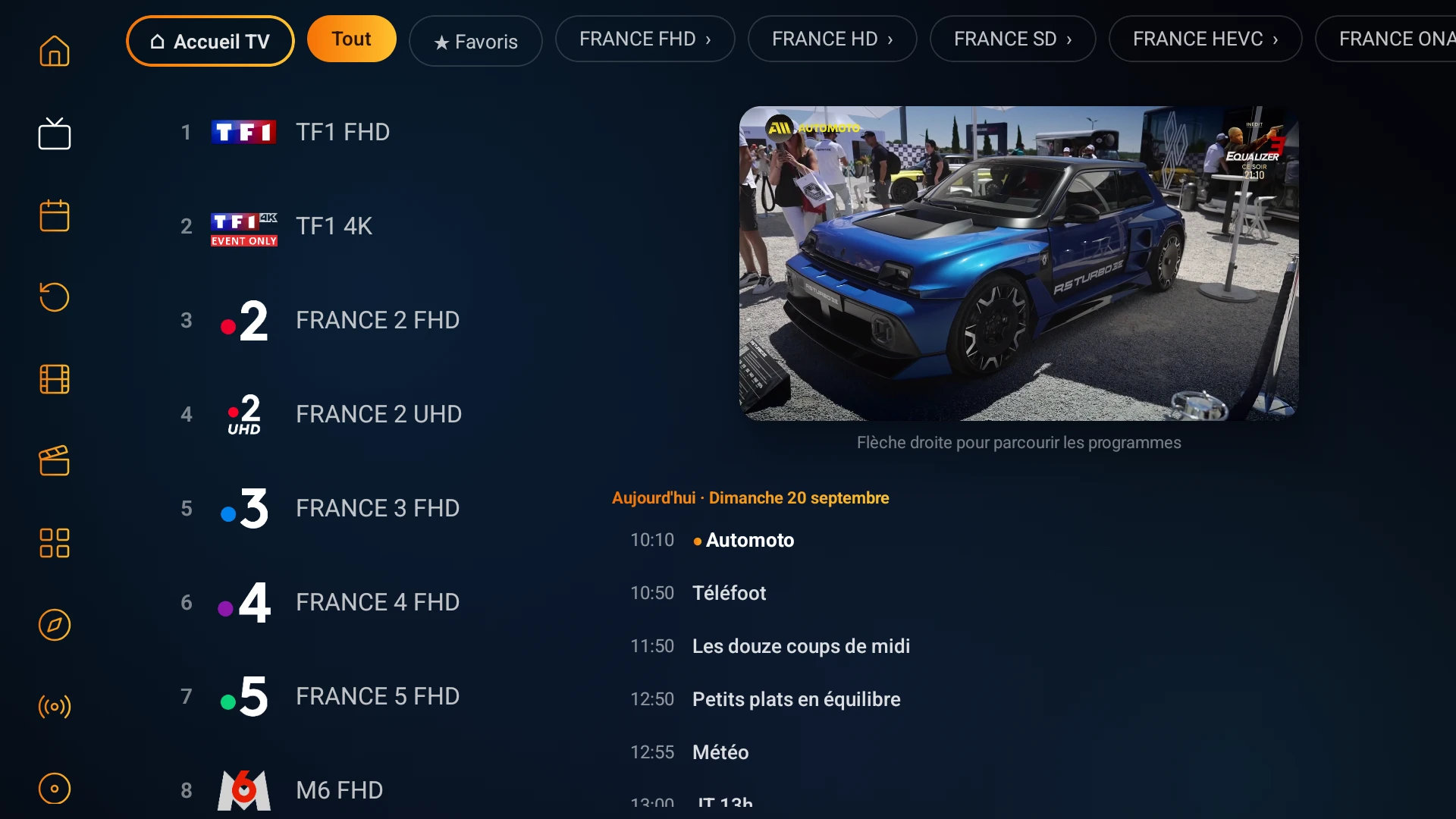La télévision — capture d'écran